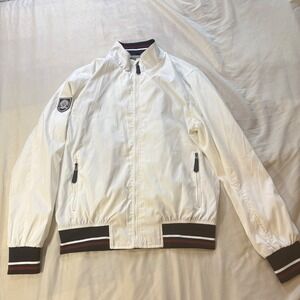 John Peter London Heritage‎ Jacket XXL Mens White Bomber Full Zip Coat